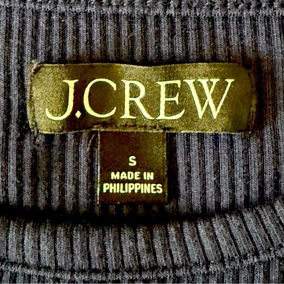 J. Crew Vintage Navy Ribbed Ruffle Sleeve Shirt Size Small - Picture 5 of 8